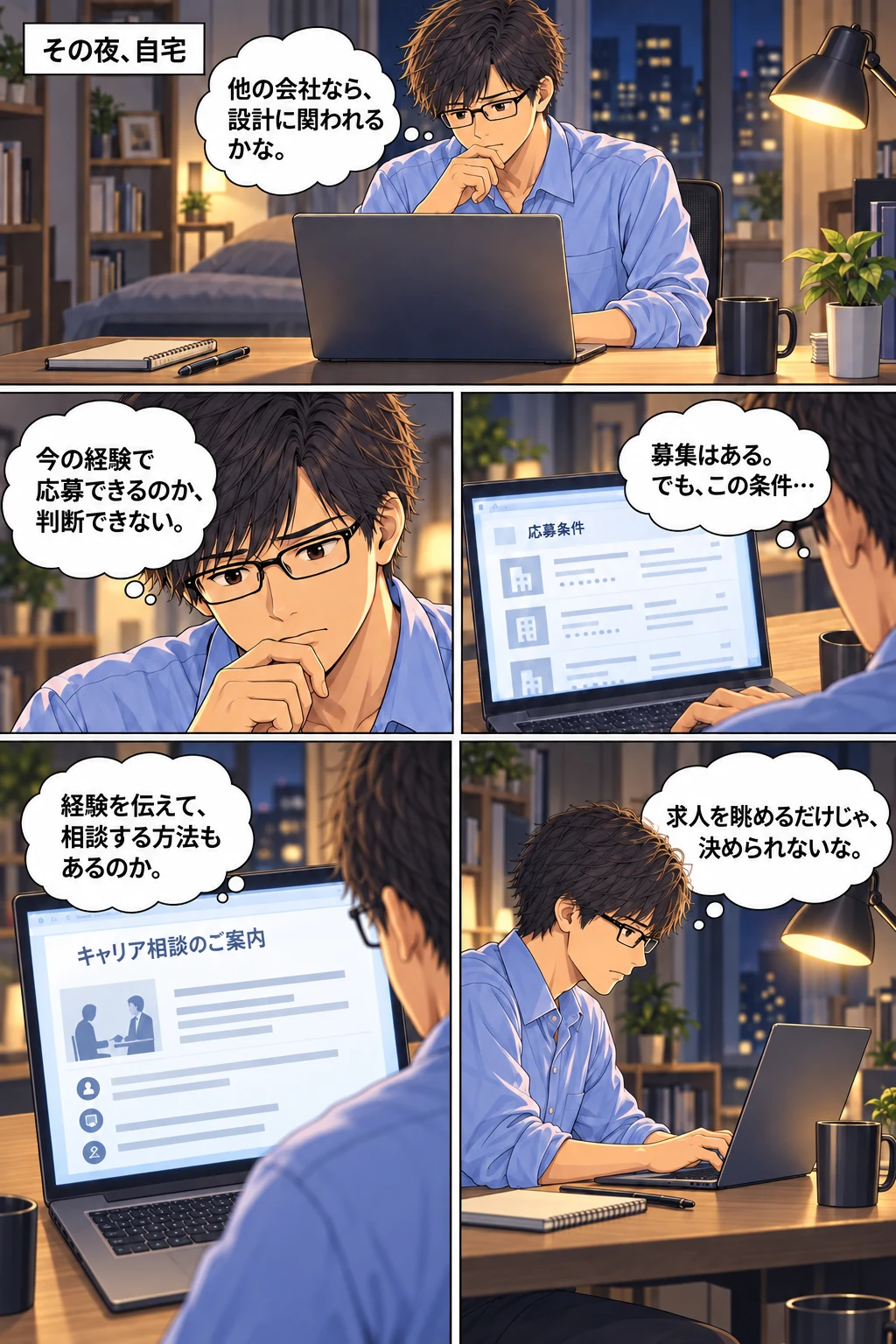 今の仕事を続けるか、外の選択肢を確かめるか:全3ページの2ページ目。画像を押すと拡大できます。