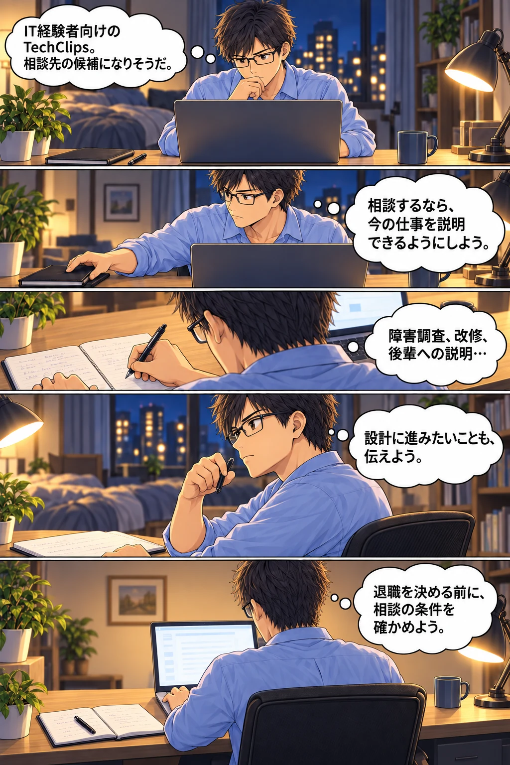 今の仕事を続けるか、外の選択肢を確かめるか:全3ページの3ページ目。画像を押すと拡大できます。