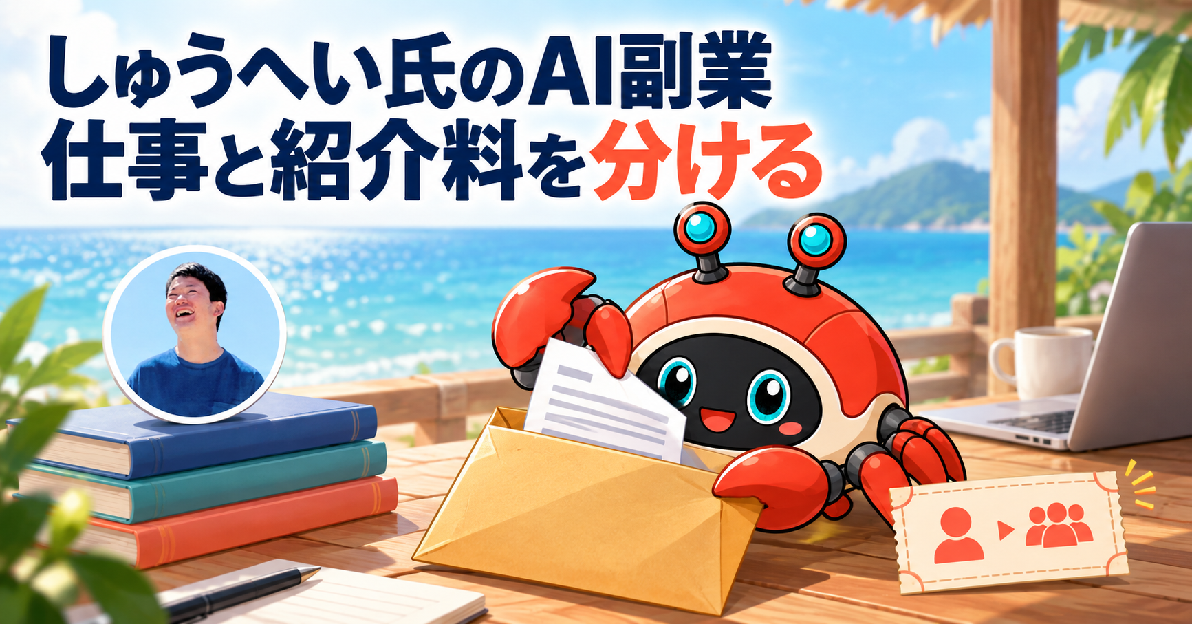 しゅうへい氏のAI副業を分析:月5万円の仕事と教材の紹介報酬は別の収入