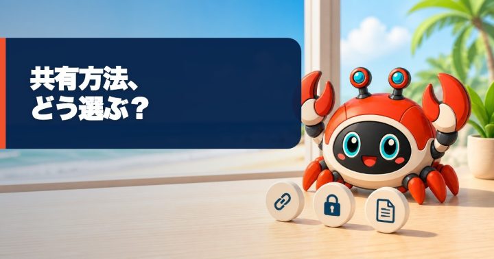 Plaudの録音はどう共有する?公開リンク・招待・ファイルを使い分けるの要点を表すWORK EDITサムネイル
