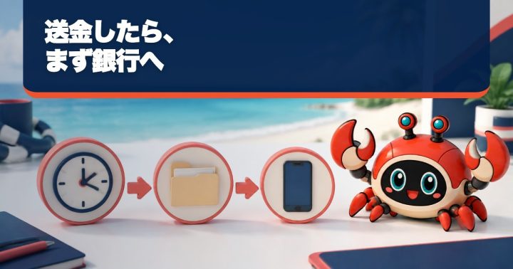 ビジネスメール詐欺で送金したら?銀行・警察・取引先へ連絡する順番の要点を表すWORK EDITサムネイル