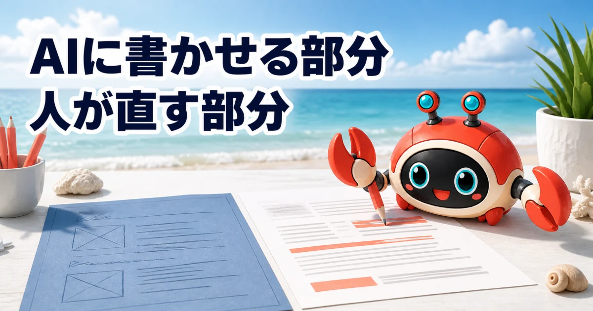 AIに生成させる範囲と人が編集する範囲の決め方