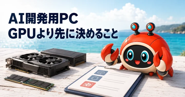 AI開発用PCでCPU・GPU・メモリのどれを優先するか：記事内容を表したイメージ（実物製品の写真ではありません）