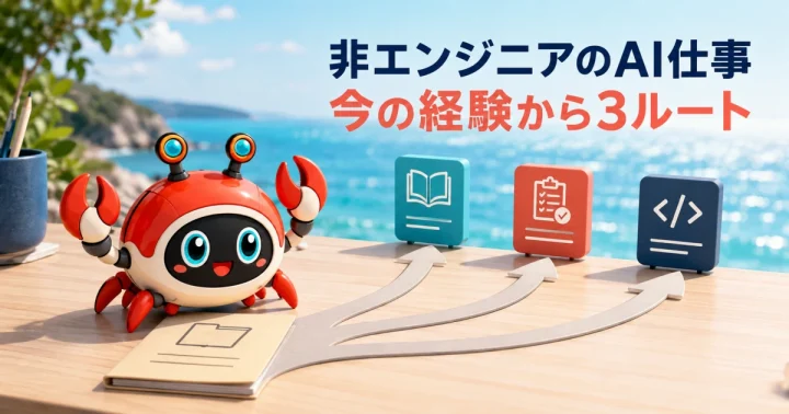 非エンジニアがAI関連業務へ移る3ルート|転職前に作る実績:記事内容を表したイメージ(実物製品の写真ではありません)