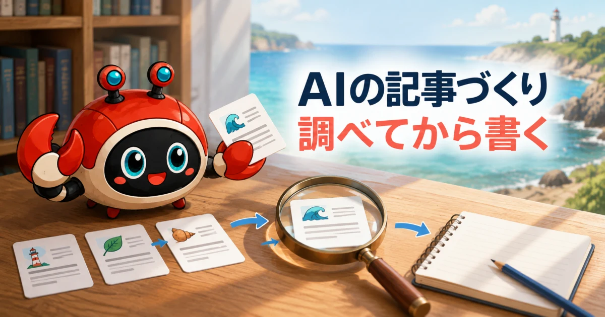 根拠先行のAIコンテンツ制作フロー｜調査・執筆・検証を分ける