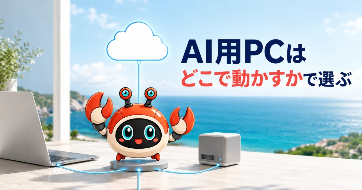 AI用途別PC要件マップ|クラウド・自動化・ローカル処理を分ける