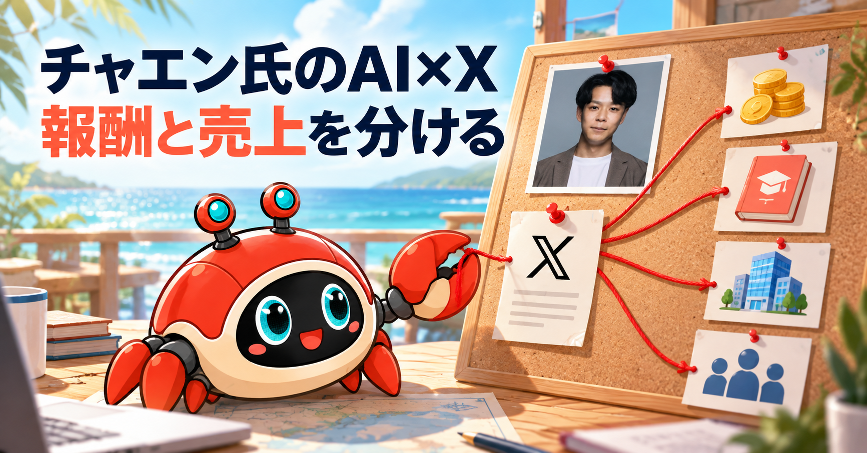 チャエン氏のAI×X運用を分析:Xの報酬、教材代、法人売上を分けて読む